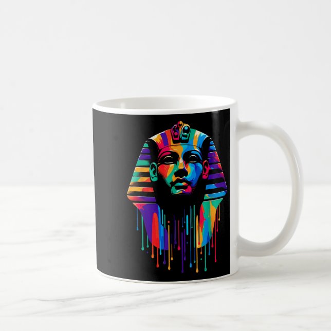 King Tut. Tutankhamun Minimalist Vibrant Style Chr Coffee Mug (Right)