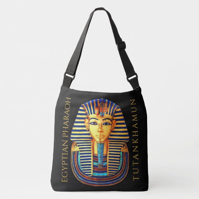 King Tutankhamun Ancient Egyptian Pharaoh Crossbody Bag (Front)