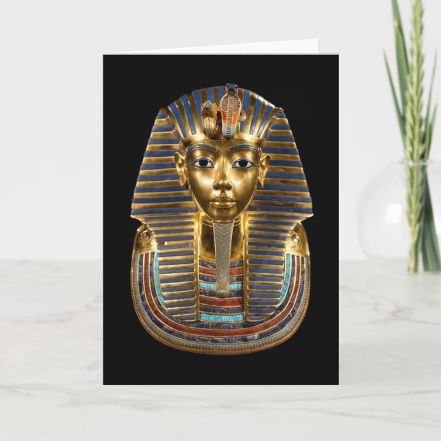 King Tutankhamun, Gold Mask, Egyptian Pharaoh Announcement (Front)