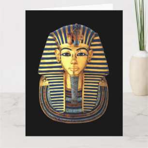 King Tutankhamun, Gold Mask, Egyptian Pharaoh Card