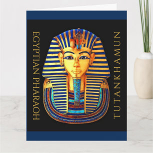 King Tutankhamun, Gold Mask, Egyptian Pharaoh Card