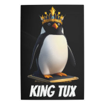 King Tux Linux® Penguin Metal Wall Art
