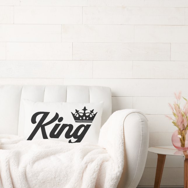 King Typography Lumbar Pillow (Couch)
