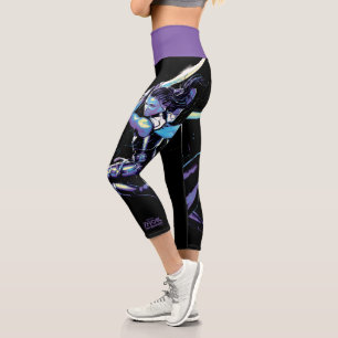 King Valkyrie Illustrated Character Art Capri Leggings