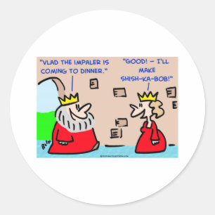 king vlad the impaler shish-ka-bob classic round sticker