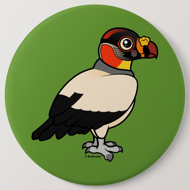 King Vulture 6 Inch Round Button (Front)