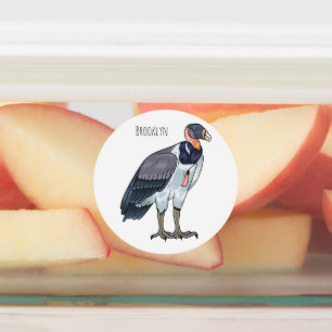 King vulture bird cartoon illustration 