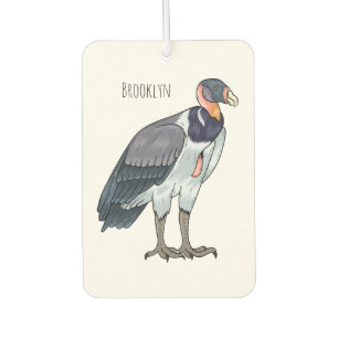 King vulture bird cartoon illustration  air freshener
