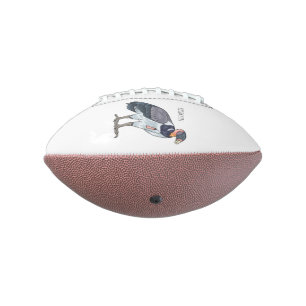 King vulture bird cartoon illustration football