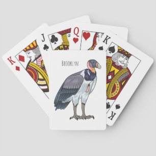 King vulture bird cartoon playing cards