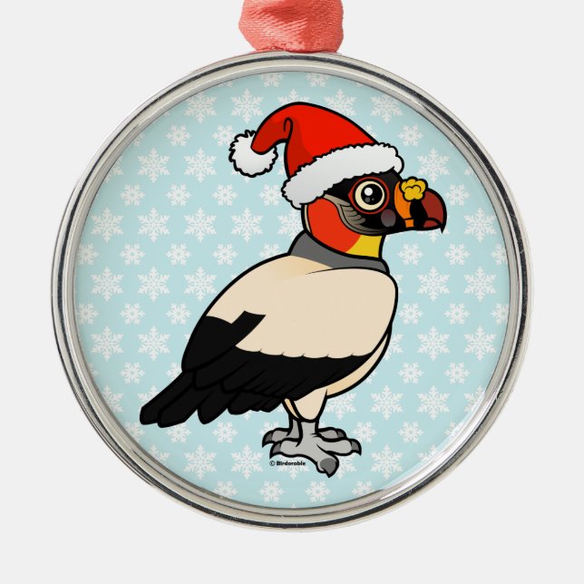 King Vulture Santa Metal Ornament (Front)