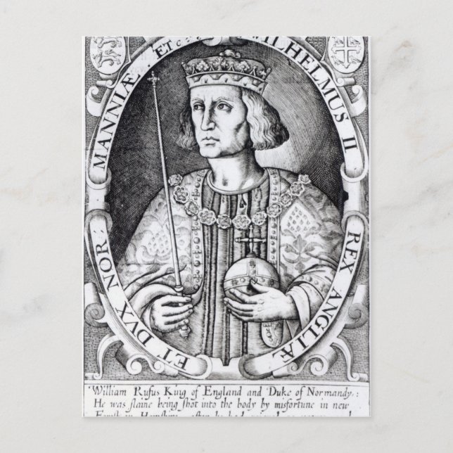 King William II of England, 1618 Postcard (Front)