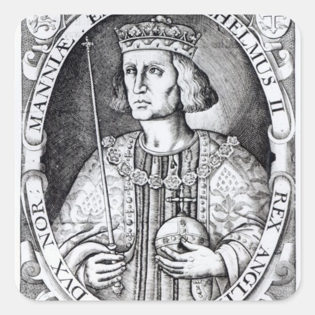 King William II of England, 1618 Square Sticker (Front)