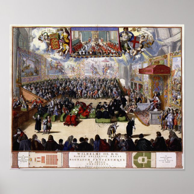 King William III and the House of Commons 1689 Poster (Front)