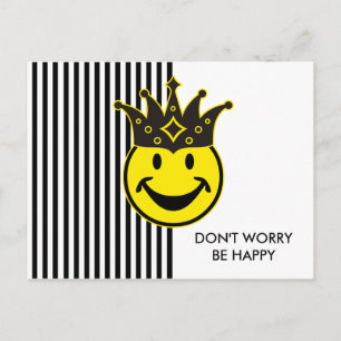 King yellow & stripes + your backg. & idea postcard