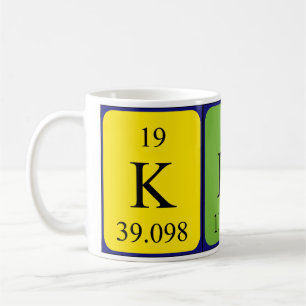 Kinga periodic table name mug