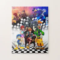 Kingdom Hearts: 1.5ReMIX | Sora on Keyblade Throne Jigsaw Puzzle