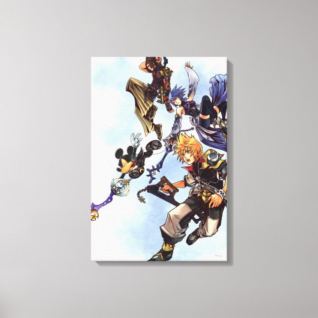 Kingdom Hearts: Birth by Sleep | Main Cast Box Art Canvas Print (Front)