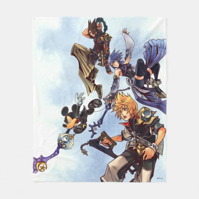 Kingdom Hearts: Birth by Sleep | Main Cast Box Art Fleece Blanket (Front)