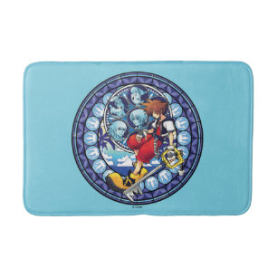 Kingdom Hearts   Blue Stained Glass Key Art Bath Mat