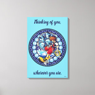 Kingdom Hearts   Blue Stained Glass Key Art Canvas Print
