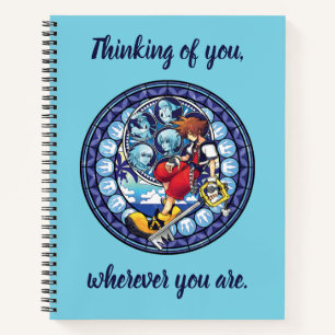 Kingdom Hearts Blue Stained Glass Key Art Notebook