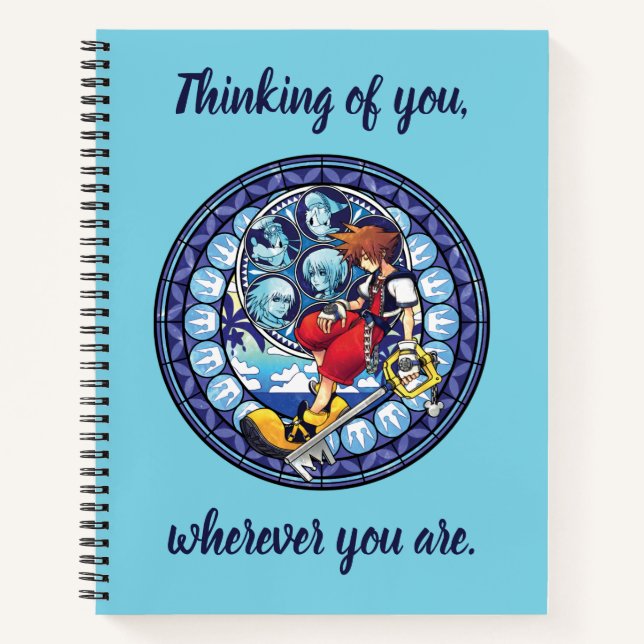 Kingdom Hearts | Blue Stained Glass Key Art Notebook (Front)