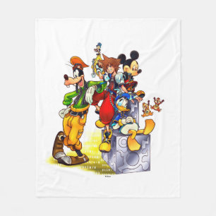 Kingdom Hearts: coded   Group Key Art Fleece Blanket