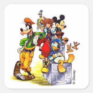 Kingdom Hearts: coded   Group Key Art Square Sticker