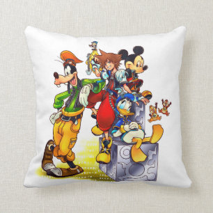 Kingdom Hearts: coded   Group Key Art Throw Pillow
