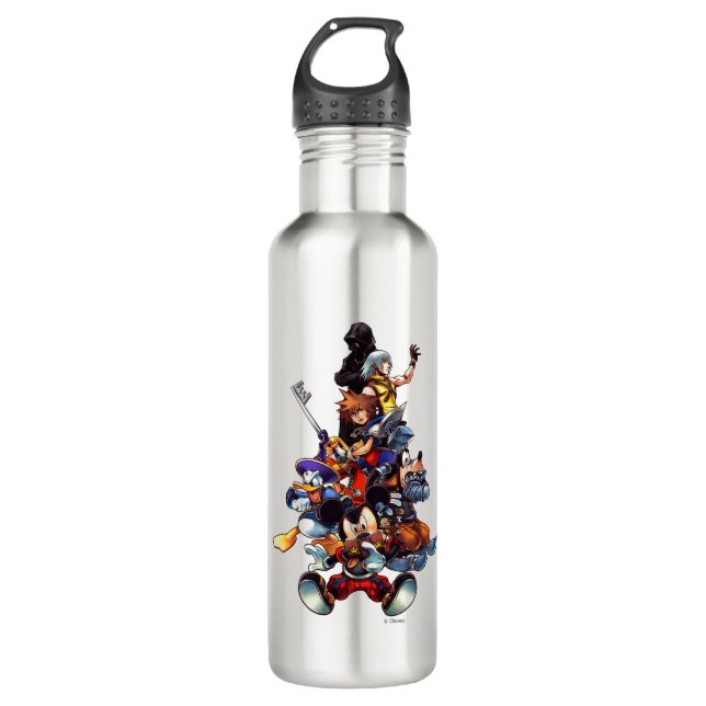 Kingdom Hearts: coded | Main Cast Key Art 710 Ml Water Bottle (Front)