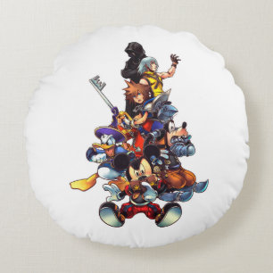Kingdom Hearts: coded Main Cast Key Art Round Pillow