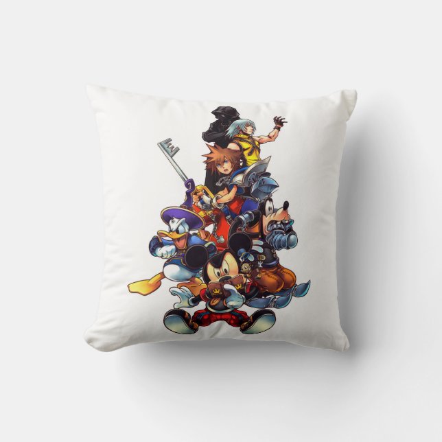 Kingdom Hearts: coded | Main Cast Key Art Throw Pillow (Front)
