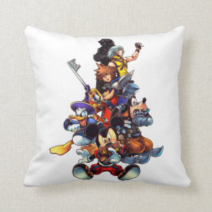 Kingdom Hearts: coded   Main Cast Key Art Throw Pillow