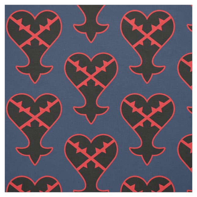 Kingdom Hearts | Emblem Heartless Symbol Fabric (Swatch)