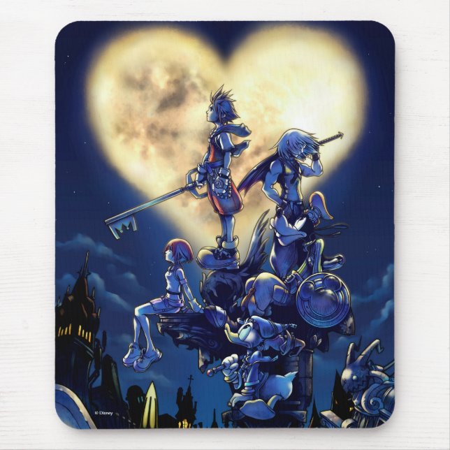 Kingdom Hearts | Heart Moon Box Art Mouse Pad (Front)