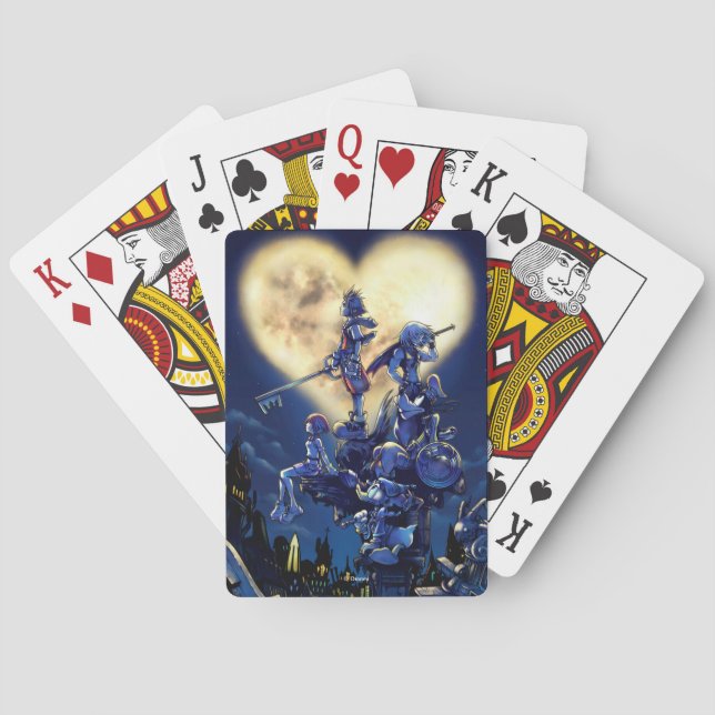 Kingdom Hearts | Heart Moon Box Art Playing Cards (Back)