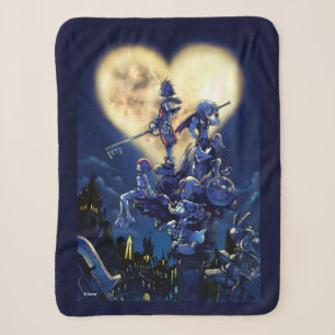 Kingdom Hearts   Heart Moon Box Art Sherpa Blanket