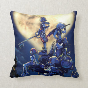 Kingdom Hearts   Heart Moon Box Art Throw Pillow