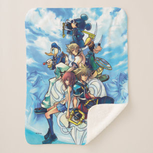 Kingdom Hearts II   Game Box Art Sherpa Blanket