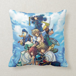 Kingdom Hearts II Game Box Art Throw Pillow