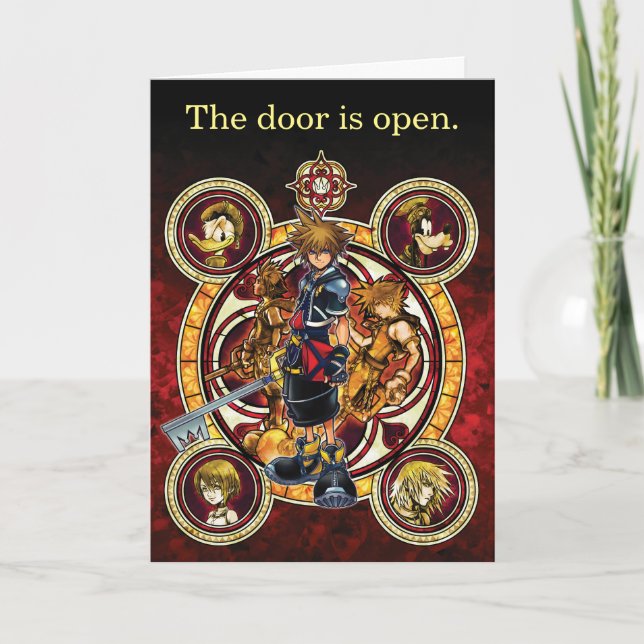 Kingdom Hearts II | Gold Stained Glass Key Art Card (Front)