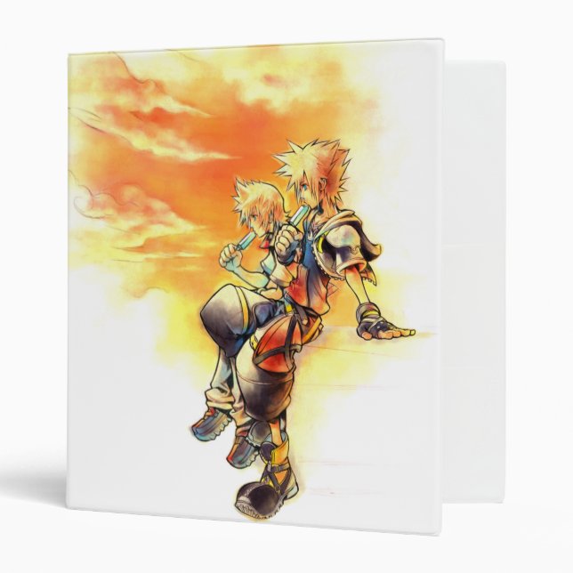 Kingdom Hearts II | Roxas & Sora Eating Ice Pops Binder (Front/Inside)