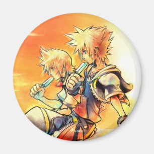 Kingdom Hearts II   Roxas & Sora Eating Ice Pops Magnet