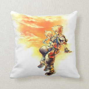 Kingdom Hearts II Roxas & Sora Eating Ice Pops Throw Pillow