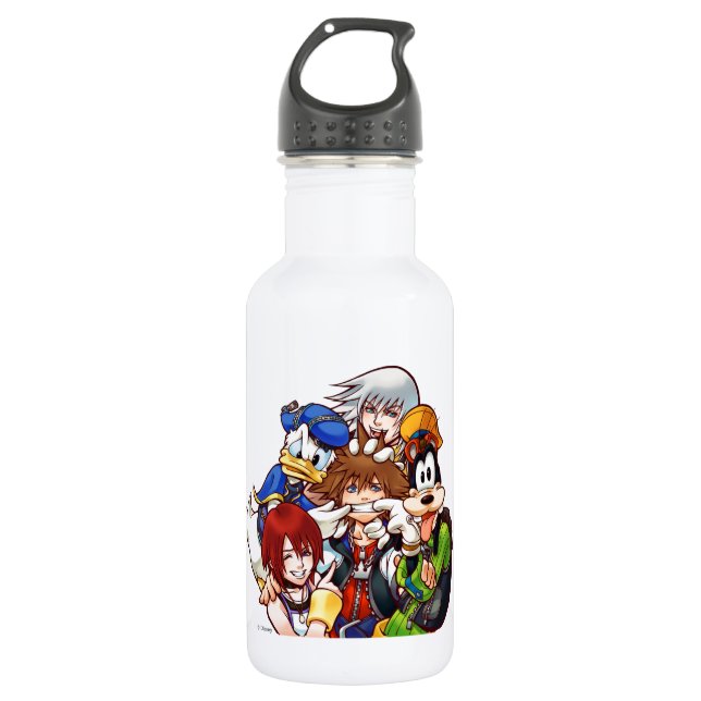 Kingdom Hearts | Main Cast Illustration 532 Ml Water Bottle (Front)