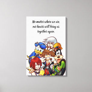 Kingdom Hearts   Main Cast Illustration Canvas Print