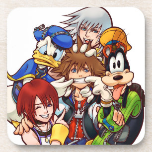 Kingdom Hearts   Main Cast Illustration Coaster