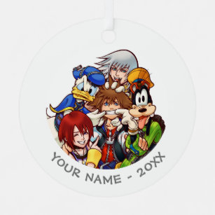 Kingdom Hearts   Main Cast Illustration Metal Ornament
