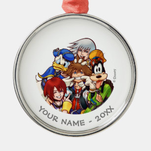 Kingdom Hearts   Main Cast Illustration Metal Ornament